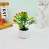 Amazon Hot 18 pequeñas plantas artificiales milanesas en maceta, maceta decorativa para el hogar, dormitorio, adornos decorativos