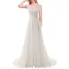 2026 Vestido de Novia para Boda en la Playa Encaje Línea A Vestido de Novia Amazon Transfronterizo Nueva Moda Ajustado Vestido de Novia de Comercio Exterior
