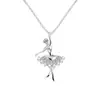 Versión Coreana Cadena de Plata S925 Collar de Bailarina Celebridad de Internet Tiktok Transmisión en Vivo Mismo Estilo Cadena para Suéter de Otoño e Invierno Colgante Transfronterizo