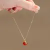 Collar Redondo con Colgante de Corazón, Estilo Fresco y Minimalista, Moderno, Exquisito, Sencillo, de Alta Gama, Atmosférico, Versátil para el Uso Diario