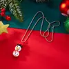 Diseño Creativo Europeo y Americano Colgante de Muñeco de Nieve Blanco Collar Cadena para Suéter de Niñas Navidad Dibujos Animados Lindo Sencillo