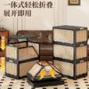 Caja de Almacenamiento para el Hogar de Gran Capacidad para Sala de Estar, Snacks, Juguetes, Libros, Caja de Almacenamiento Plegable, Caja de Almacenamiento de Ropa Estilo Antiguo