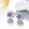 Agita el sonido rápido mano femenina pendiente nuevo flor versión coreana de la Flor dijo fabricantes de pendientes joyería de oreja de plata al por mayor