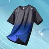 Camiseta deportiva de manga corta de secado rápido en stock para hombre, protectora del sol, fina de verano, transpirable, corte holgado, adecuada para senderismo, fitness y actividades al aire libre