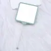 Nuevo Espejo de Maquillaje Cuadrado Portátil DIY Espejo con Abalorios de una Cara Espejo Portátil para la Apariencia de las Niñas