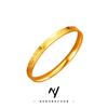 Libro Rojo Pequeño Tienda Dorada Mismo Estilo Oro de Arena Vietnamita Oro Espejo Brillante Hielo Triturado Pulsera Anillo Plano Pulsera Venta al por Mayor para Mujeres