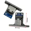 Soquete Fêmea Tipo-C com Placa de Montagem para Modificação de Teclado/Porta de Carregamento Conector Soquete de Solda para Cabo de Dados de Carregamento DIY