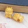 Seis caminhos pequeno Shenlong estilo antigo areia dourada mini furo horizontal yuan Baolong cumprimentos auspiciosos para Fulong acessórios de joias diy
