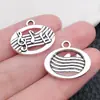 Símbolos de Instrumentos Musicales de Plata Antigua Colgante Retro Joyería de Aleación Colgante Accesorios para Pulsera Collar Llavero DIY