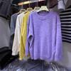 Suéter Popular Dupla Camada com Gola Redonda para Mulheres, Novo, Transfronteiriço, da Amazon, Solto, Europeu e Americano, para Outono e Inverno