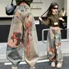 Jeans de Niña Estampado de Oso para Otoño Pantalones Anchos Sueltos para Niños Medianos y Mayores Estilo Moderno Pantalones Largos Diseño Lindo de Dibujos Animados