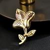 Nuevo temperamento clásico de lujo Joker elegante delicado broche de abrigo de flores accesorios anti-luz una generación de cabello