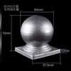 Cabeça de bola de ferro forjado Tampa de tubo Tampa de tubo Guarda-corpo de aço zincado Tampa de tubo quadrado Tampa de cobertura Acessórios de bola redonda Cabeça de coluna decorativa Corrimão de ferro forjado