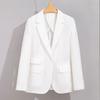 Chaqueta de Traje Pequeña de Lino Fino para Mujer Sentido de Alta Gama Traje Casual de Mujer Verano Nuevo Protector Solar Exquisito de Alta Gama