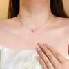 Collar de Flor de Pedrería Rosa Dulce Estilo Coreano 2026 Estilo Bosque Dulce y Lindo Lujo Ligero Gama Alta Versátil