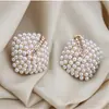 Comercio exterior nuevo popular moda coreana temperamento OL pendientes pequeños de perlas joya para oreja de diamante redondo