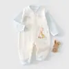 Aimi Aimi Ropón de Bebé para Primavera y Otoño Traje de Mes Completo para Bebé para Salir Traje de Gateo de Algodón Puro Mono