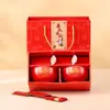 Caja de Regalo de Agradecimiento para Cumpleaños Set Rojo y Amarillo Vajilla de Cerámica con Texto Grabado para Banquete de Cumpleaños de Personas Mayores Regalo de Agradecimiento Regalo de Cumpleaños de Agradecimiento