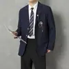 Traje de Chaqueta Uniforme Dk para Hombre de Gama Alta Estilo Japonés Preppy de Escuela Secundaria Casual Rojo Jk Traje Pequeño Uniforme de Clase Estudiantil