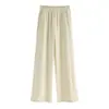 Pantalones Casuales Elásticos de Cintura para Primavera 2026 Pantalones de Lana Elegantes Casuales de Pierna Recta para Mujer Venta al por Mayor H07Dk2654