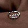 Estilo Coreano Mori Viento Frío Accesorios Explosivos Nudo de Cuerda Hilo Línea Anillo Liso s925 Anillo de Plata de Ley para Mujer Todo-partido Regalo