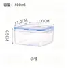 Caja de Almacenamiento de Plástico Transparente para Cocina con Cierre de Cuatro Sellos, Contenedor de Almacenamiento de Alimentos, Fiambrera Compartimentada para Frutas y Verduras de Refrigerador, Caja de Conservación