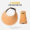 Chapéu de Sol Feminino 2024 Novo Chapéu de Sol Resistente a UV de Topo Aberto Verão Chapéu de Sol para o Rosto