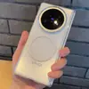 Capa Magnética Transparente de Eixo Duplo adequada para Celular Vivo X Fold com Tela Dobrável 40% de Desconto, Nova Dobradiça Capa Protetora Anti-Queda