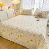 Conjunto de Lençóis de Cama Pequeno Fresco de Verão Peça Única Dormitório Estudantil Colcha de Algodão Lavado 1,5m Solteiro e Casal Fronha Conjunto de Três Peças