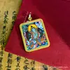 Thangka Xizang Nepal Thangka Pintado à Mão Puro Tara Verde 4*5 Núcleo do Cartão