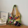 Bolsas Tendência de Moda Transfronteiriça para Mulheres, Novo Estilo, Estilo Relaxado, Uso Casual no Dia a Dia, Bolsa de Ombro de Tricô, Bolsa Tote Versátil