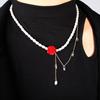 Corrente de Suéter Versátil Colar de Pérolas para Mulheres, Versátil e Elegante, Adequado para Primavera, Outono e Inverno, Simples e Sofisticado, Sensação de Alto Padrão, Venda Direta de Fábrica