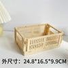Caja de almacenamiento de plástico plegable sencilla para escritorio de estudiantes, organizador de diario, cinta adhesiva, papelería, cesta de almacenamiento de productos para el cuidado de la piel