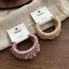 Goma para el pelo plisada de satén estilo coreano, alta elasticidad, banda elástica duradera, scrunchie para coletas, accesorio para el cabello versátil para mujeres