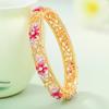 Pulseira Feminina Widney Beijing Cloisonne Estilo Étnico Flor Diamante Vazada Abertura Pulseira Presente Moda