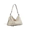 2026 Design de Nicho Nova Bolsa Simples de Palha Fashion Versátil Grande Capacidade Bolsa Transversal Bolsa de Ombro de Couro Genuíno para o Dia a Dia