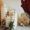 Nuevos accesorios de boda, adornos de plomo para camino, mesa de postres de origami, columna romana cilíndrica de papel, diseño de ventana para fiesta de cumpleaños