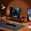 Prateleira de Armazenamento para Mesa, Suporte para Monitor de Computador, Organizador de Teclado, Suporte para Laptop