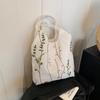 Super Linda Bordada Borboleta Renda Fada Bolsa Ins Travel Bolsa Feminina Bolsa de Lona Artística Grande Capacidade Casual Bolsa de Ombro