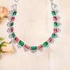 Costura colorida colar irregular galvanchado 18k presente de Natal de alta qualidade micro incrustado brincos de zircão terno all-match