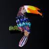 Broche Corsage Animal Garza Búho Loro Jirafa Colibrí Pedrería Perla Atmosférico Personalizado Pin Fijo
