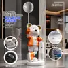 Oso violento estilo crema, gran adorno de piso para sala de estar y recibidor, arte de moda con una estética de alta gama, decoración del hogar, regalo de inauguración