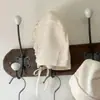 Ropa Coreana para Niñas, Cuello de Encaje, Patrón de Gofre, Mangas con Volantes, Mameluco de Bebé, Mono de Estilo Veraniego para Bebés