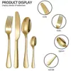 26 Modelos Nuevos de Vajilla de Acero Inoxidable 1010 Transfronteriza Juego de 16/24/30 Piezas Vajilla Occidental Cuchillo para Bistec, Tenedor, Cuchara Juego en Caja de Regalo
