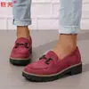 Juyuan Em Estoque Novo Modelo Primavera 2026 Tamanho Grande Sola Grossa Moda Feminina Confortáveis Mocassins