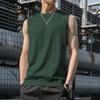 Colete Masculino Fashion Padrão Branco Puro de Gola Redonda Novo Estilo Artístico Juvenil Popular Colete de Moletom com uma Vibe Preguiçosa de Verão