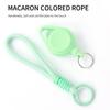 Cuerda trenzada de color a juego, hebilla telescópica de fácil extracción, cable de alambre, llavero telescópico de alto rebote, hebilla antirrobo antipérdida, anillo de carga rápida