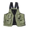 Chaleco Maden Workwear Estilo Retro Americano Multibolsillos Funcional Sin Mangas Chaleco Doble Uso Bolso Cruzado Chaqueta para Hombre Otoño