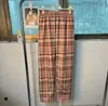 Pantalones de Cuadros Forrados de Polar para Mujer Primavera Cintura Alta Gruesos Cálidos Pierna Recta Pantalones de Lana de Cordero Se Pueden Usar Afuera Pantalones de Cuadros Pierna Ancha