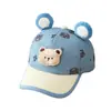 Gorra de béisbol infantil con estampado de oso súper linda, gorra de béisbol coreana linda para niños, gorro de pana para bebé de otoño e invierno